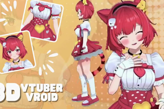 design and rig vtuber model 3d vtuber vroid  live 2d vtuber avatar vrchat avatar