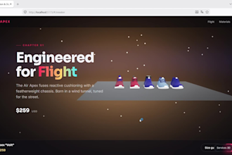 build custom 3d websites and interactive frontend