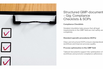 create gmp compliant sops, checklists and templates