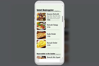 create a modern digital qr menu in web format