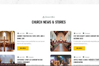 online ministry website, church website design, faith based website