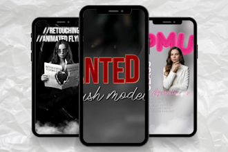 create animated flyers for beauty artists, courses and masterclasses