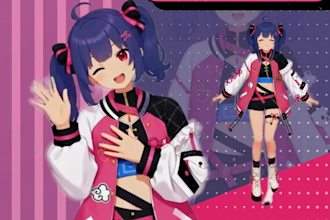 custom 3d vtuber vrm model live2d vrchat avatar rigging anime vroid vseeface 3d
