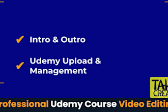 edit and manage your udemy course videos and elearning course