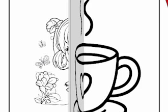 draw cute coloring book illustration for kids to spark kids inner creativity