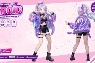 create a cute and stylish custom 3d vtuber model in vroid studio