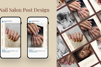 design posts and stories for nail salons