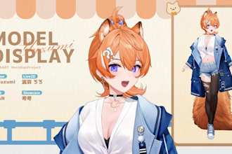 design and rig live2d vtuber model, live2d character, anime using live2d
