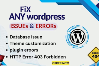 fix wordpress issues bugs and critical errors