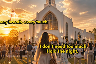 create a cinematic worship, gospel and praise lyric video