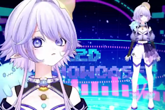 design 2d vtuber model, vtuber rigging, 2d vtuber design, live2d vtuber model