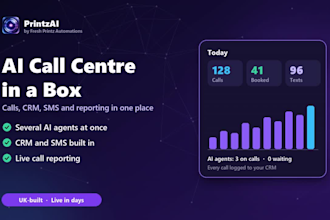 build an ai call centre with CRM, SMS automation and reporting