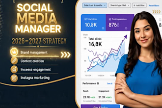 be your instagram, facebook social media marketing manager, small business smm