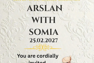 design wedding invitation, nikkah and mehndi card