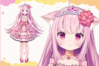 design live2d vtuber model, anime vtuber model,live2d rigging, vtuber commission