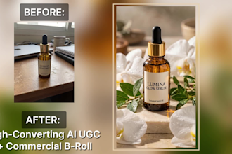 create a luxury skincare video ad with ai ugc and product b roll