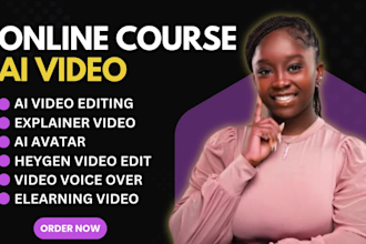 create ai online course videos, elearning content, training heygen ai videos