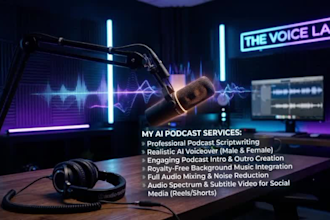 write podcast script and ai voiceover