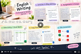 accurate english typing and document formatting