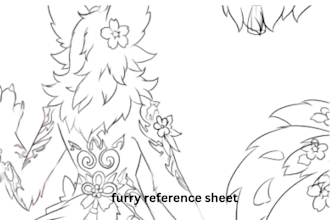 your fursona as a furry ref sheet, avatar, or headshot