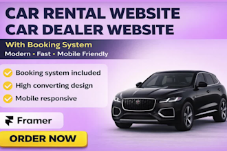 design a responsive auto dealer and car dealer website with booking system