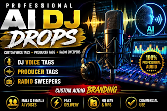 ai dj drops producer tags radio sweeper ai voice tags dj name drop dj intro