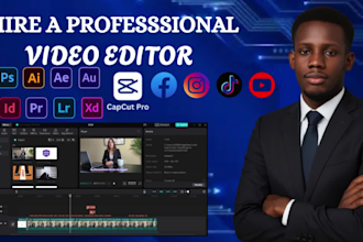 professionally edit youtube video, social media, online course video
