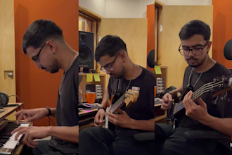 produce and build a metal, rock or salsa instrumental