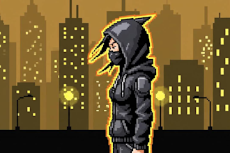 draw custom 8bit pixel art character sprites streamer icon and animation gifts