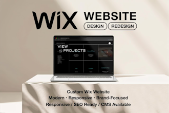 redesign a professional wix website