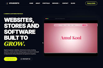 create a porfessional websites and portfolio for your buisness and startups