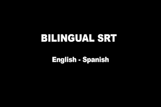 transcribe and create srt subtitles in english or spanish