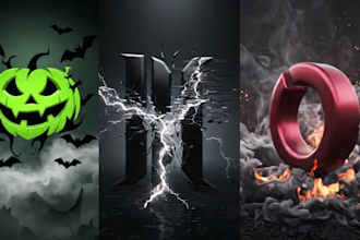 create a spooky halloween logo animation intro video horro for youtube intro