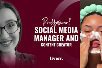 be your tiktok manager and tiktok content creator