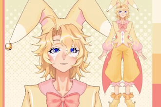 do live2d vtuber model, vtuber rigging, anime style,vtuber model