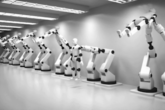 create industrial 3d animation machinery robotics and factory automation video