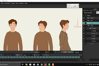draw and rig a 2d character ready for animation