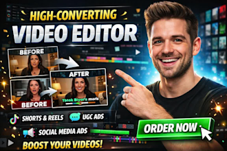 do social media video edit, talking head, shorts, ugc, ads, reels video editor