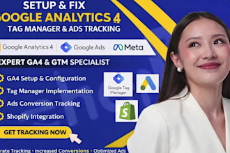setup ga4 google tag manager and GTM conversion tracking for shopify deutsche
