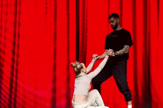 do artistic ballet, couple ballet, and contemporary dance performance