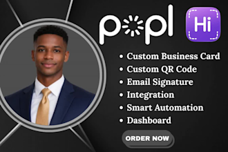 create nfc digital business card, popl card, qr code card with lead capture