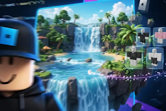 be your roblox studio developer  luau scripter and map builder clothing