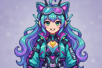draw and rig a live2d pixel art vtuber model or chibi pngtuber