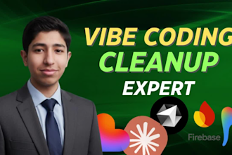 fix vibe code errors, bugs and cleanup your loveable, replit, base44, bolt apps