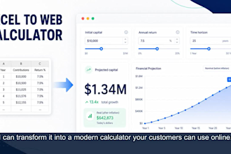 build a custom web calculator, price estimator, or quote calculator