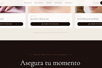 build a premium luxury beauty salon and spa website