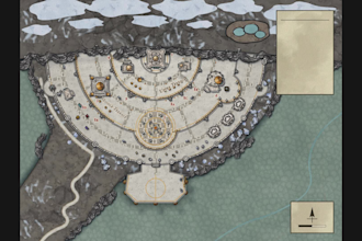 create a custom fantasy city map or town map for dnd, ttrpg or novel