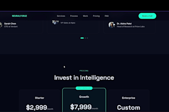 build a stunning animated saas website