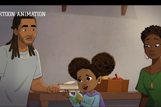do 2d cartoon animation, 2d character animation, 2d trailer and 2d short film