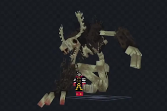 create custom 3d minecraft mobs blockbench 3d model, bosses, textures, animation
